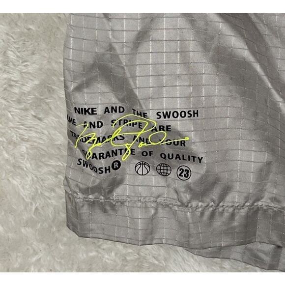 Nike Air Jordan Shorts Men's Sz L Grey Ripstop Draw Strings Basketball Running - Picture 8 of 9